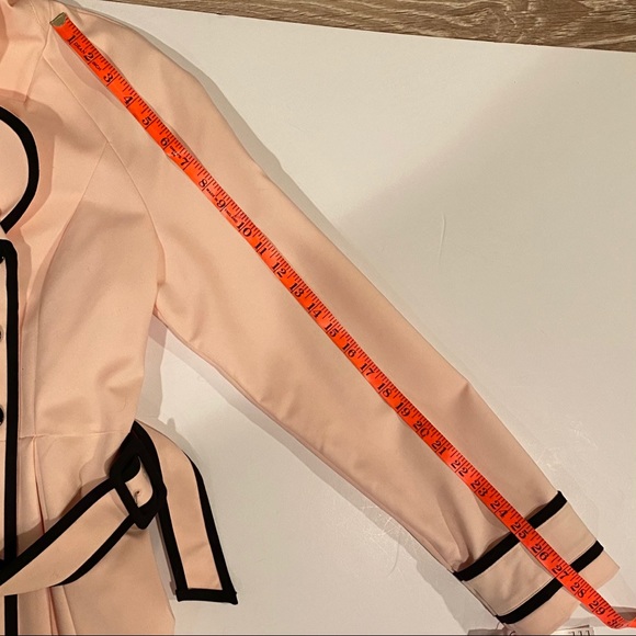 ELLE Trench Rain Coat Pink Women’s Lined Retro 16 - Picture 14 of 14